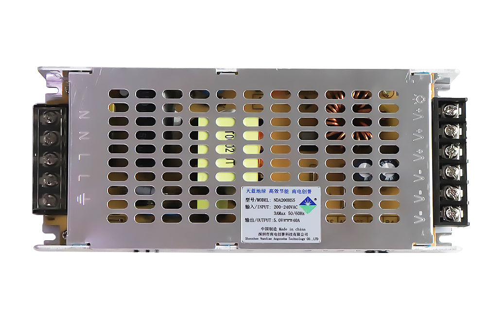 Fonte de alimentação para display LED South Creative NDA200PS5 com entrada 100-240V